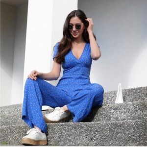 Blue Free People Mia Jumpsuit